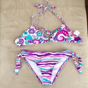Floral multi-colored bikini